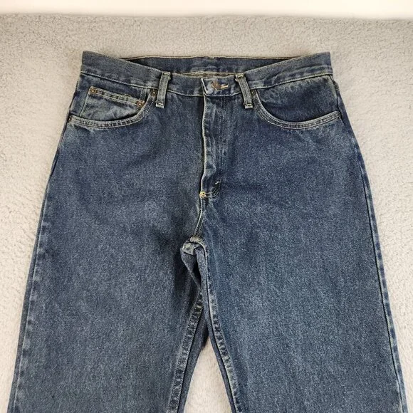 Magellan Jeans Mens 32x34 Blue Straight Denim Dark Wash Pants Outdoors Workwear - Picture 5 of 11